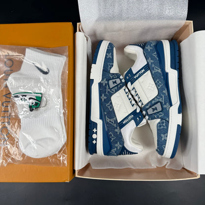 Trainer Monogram Denim White Blue
