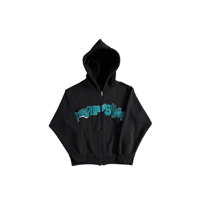 TONAL WILDCARD HOODY BLACK/TEAL
