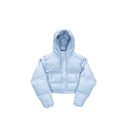 WOMEN’S DECODEED HOODED PUFFER 2.0 JACKET- ICE BLUE