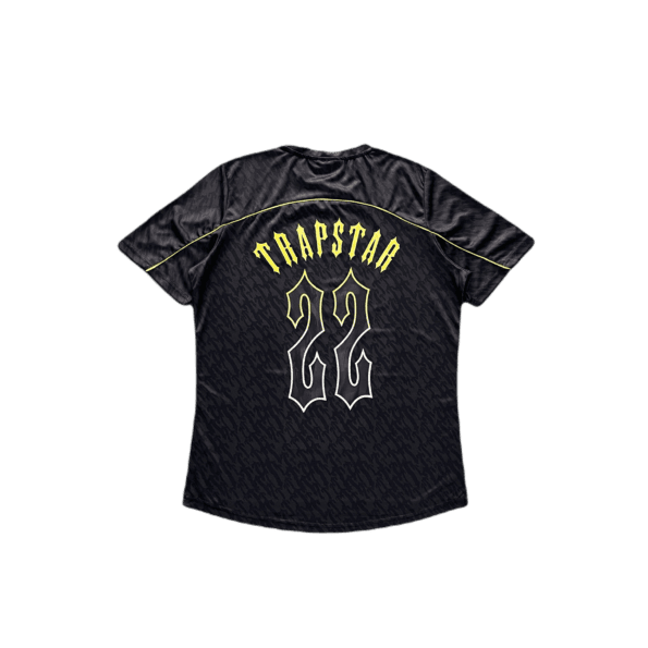 T-SHIRT FOOTBALL JERSEY-BLACK-LIME