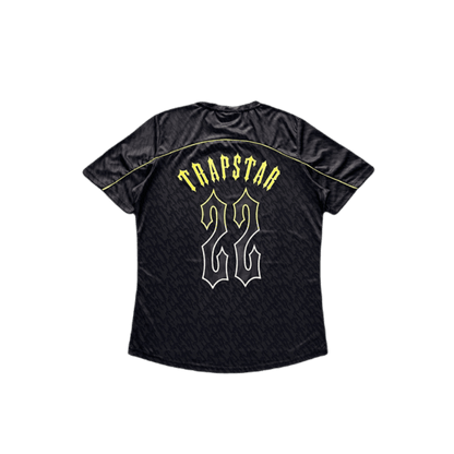 T-SHIRT FOOTBALL JERSEY-BLACK-LIME