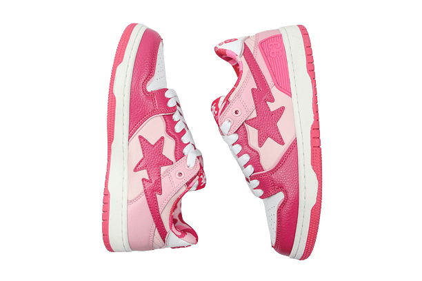 BAPESTA COMBO PINK-WHITE