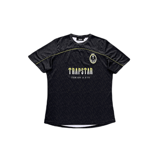 T-SHIRT FOOTBALL JERSEY-BLACK-LIME