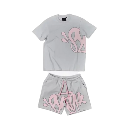 SYNA WORLD SHORT-SET GREY-PINK