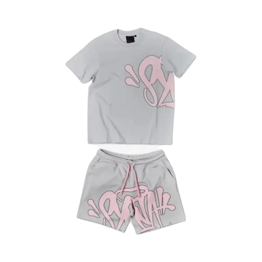 SYNA WORLD SHORT-SET GREY-PINK