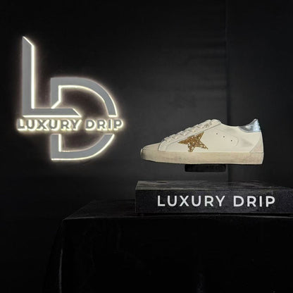 GOLDEN GOOSE STELLA IN GLITTER ORO