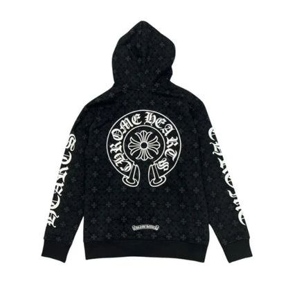 HOODIE ZIP BLACK CH063